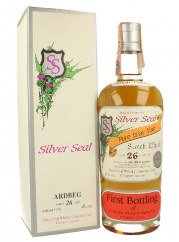 ARDBEG Islay Scotch Whisky 26 Year Old 1974 2001 70cl 46% SILVER SEAL