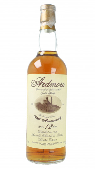 Ardmore Highland Scotch Whisky 12 Year Old 1986 70cl 43% OB-100th Anniversary