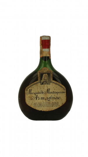 ARMAGNAC MARQUIS DE MONTESQUIOU Bot 60/70's maybe 50's 75cl 40% - Damaged Front Label