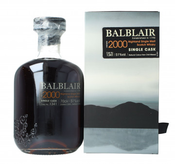 Balblair  Highland Scotch Whisky 2000 70cl 51% OB  -Single cask 1341