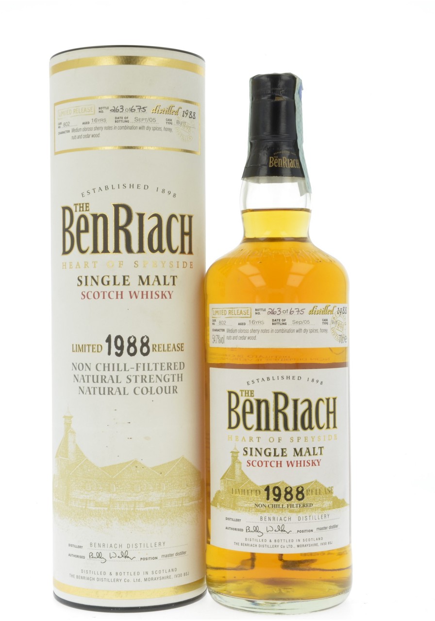 BENRIACH 16yo 1988 2005 70cl 54.7% OB #802 - Products - Whisky Antique,  Whisky & Spirits