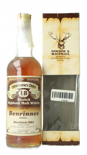 BENRINNES 18yo 1963 Bot.80's 75cl 40% Gordon MacPhail - Connoiseur Choice