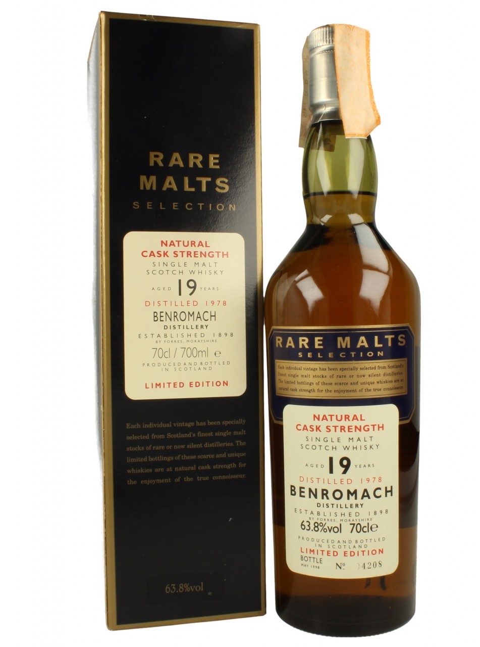 BENROMACH RARE MALTS SELECTION 19YO 1978 1998 70CL 63,8% - Products -  Whisky Antique, Whisky & Spirits