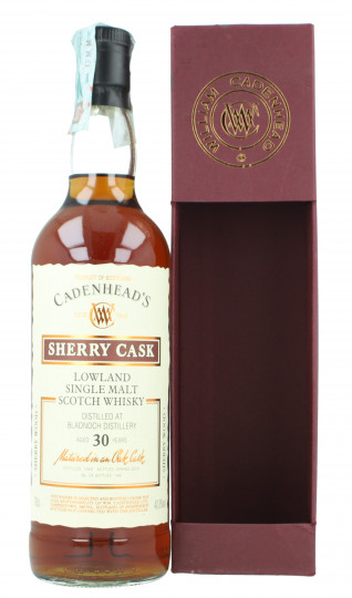 Bladnoch Lowland  Scotch Whisky 30  years old 1989 2019 70cl 40.8% Cadenhead's -Sherry cask Authentic Collection