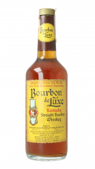 Bourbon De LUxe   Kentucky Straight Bourbon Whiskey Bottled 1980 around 75cl 40%