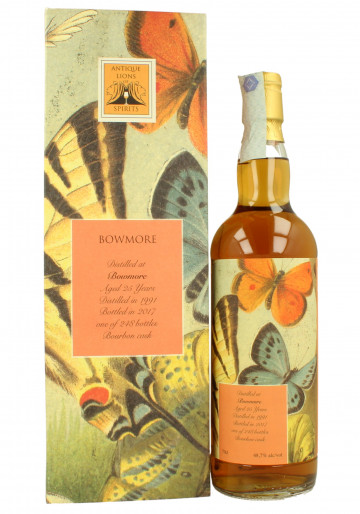 Bowmore Islay  Scotch Whisky 25 year old 1991 2017 70cl 48.7% Antique Lions of Whisky