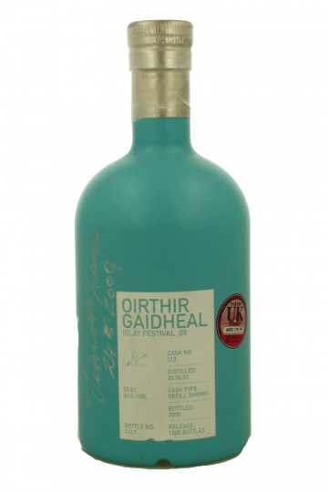 Bruichladdich Islay  Scotch Whisky 1993 2009 50cl 53.6% OB- Oirthir Festival