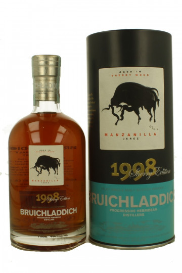 Bruichladdich Islay  Scotch Whisky 1998 70cl 46% OB- Manzanilla edition