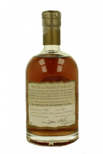 Bruichladdich Valinch Islay  Scotch Whisky  1986 2001 50cl 53.5% OB-Oloroso Sherry  Cask n 700