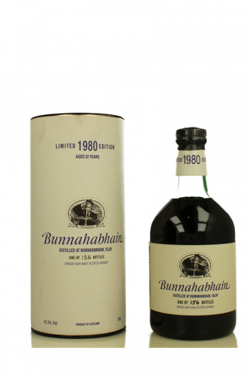 Bunnahabhain Islay  Scotch Whisky 22 Years Old 1980 2002 70cl 42.3% OB-only 156 Bottles produced