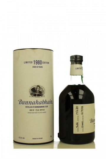 Bunnahabhain Islay  Scotch Whisky 22 Years Old 1980 2002 70cl 42.3% OB-only 156 Bottles produced