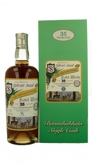 BUNNAHABHAIN Islay Scotch Whisky 35 years old 1988 2023 70cl 46.5% - Silver Seal - Whisky Antique edition