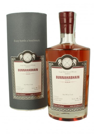 BUNNAHABHAIN MALTS OF SCOTLAND  2007 2015  70 CL 55.3 % CASK 15014 RED WINE CASK 