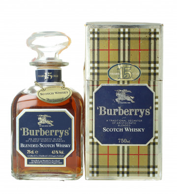 Burberry's Finest Blended Scotch Whisky 15 years Old - Bot.80's 75cl 43% Crystal decanter