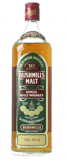 BUSHMILLS 10 Year Old Bot.90's 1 litre 40% - Single Malt