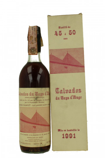 CALVADOS DU PAYS D'AUGE  ADRIEN CAMUT 45 and  50 Years Old bottled 1991 70cl 40% Moon Import- Only 96 bottles produced this is the n. 21