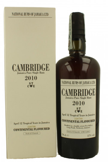 Cambridge Jamaica Pure single Rum 12 Years old 2010 70cl 57% Velier -