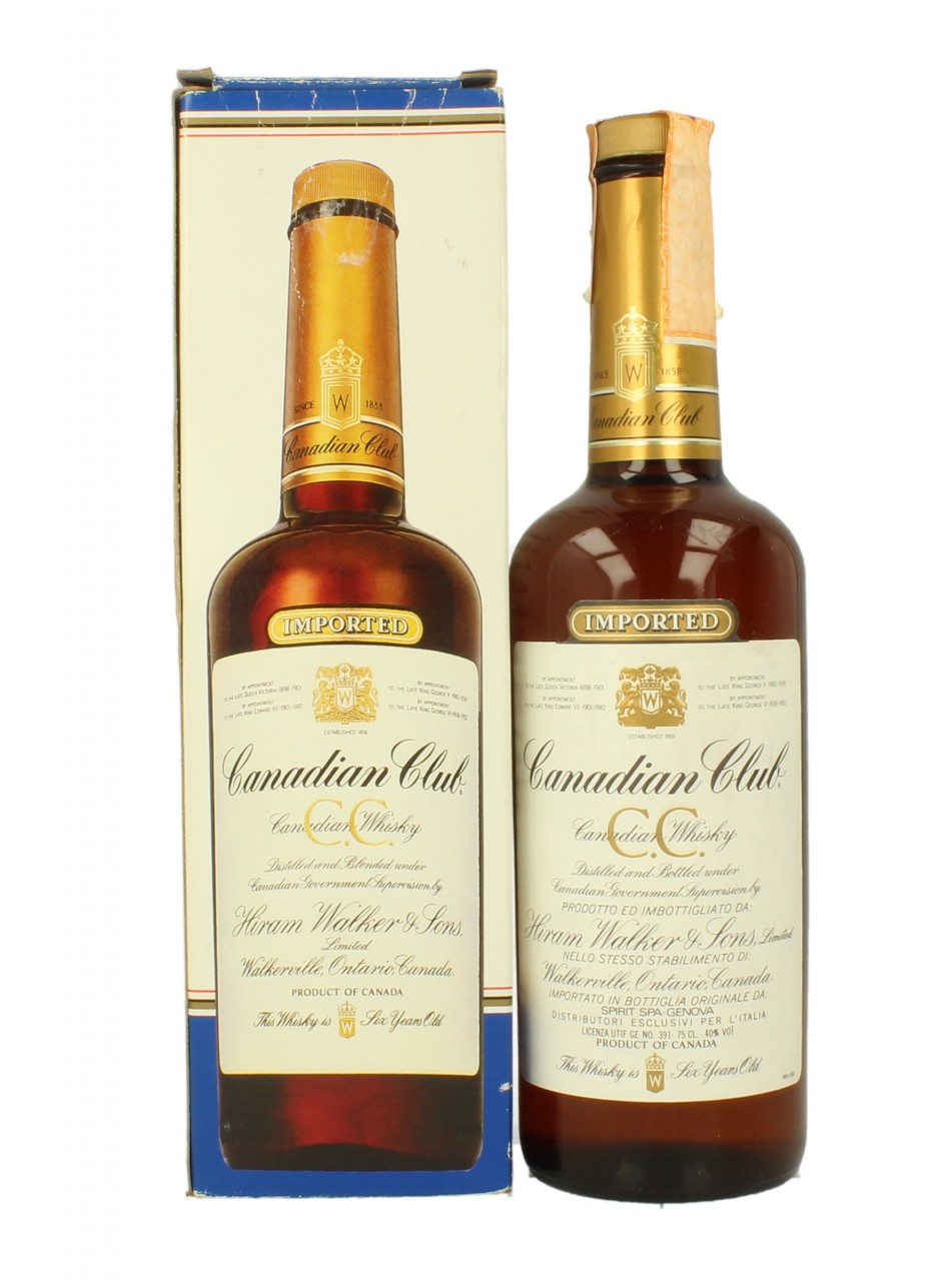 CANADIAN CLUB Whisky 75cl Bot.1980\'s - Whisky Antique, Spirits Products & 40% - Walker & Hiram