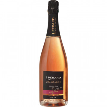 CHAMPAGNE ROSE Perard Grand Cru 70cl 12.5% hardonnay : 52%, Pinot Noir vinifié en blanc 32% et Pinot noir vinifié en rouge : 16%