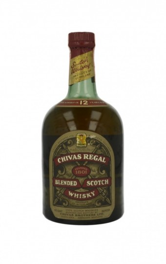 CHIVAS REGAL 4/5 86 PROOF BOTTLED  IN THE 50'S