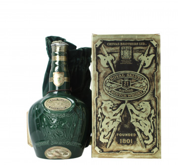 CHIVAS Royal Salute Blended Scotch Whisky 21 Year Old Bot.90's 70cl 40% Green Ceramich - Blended-Kg 1,35