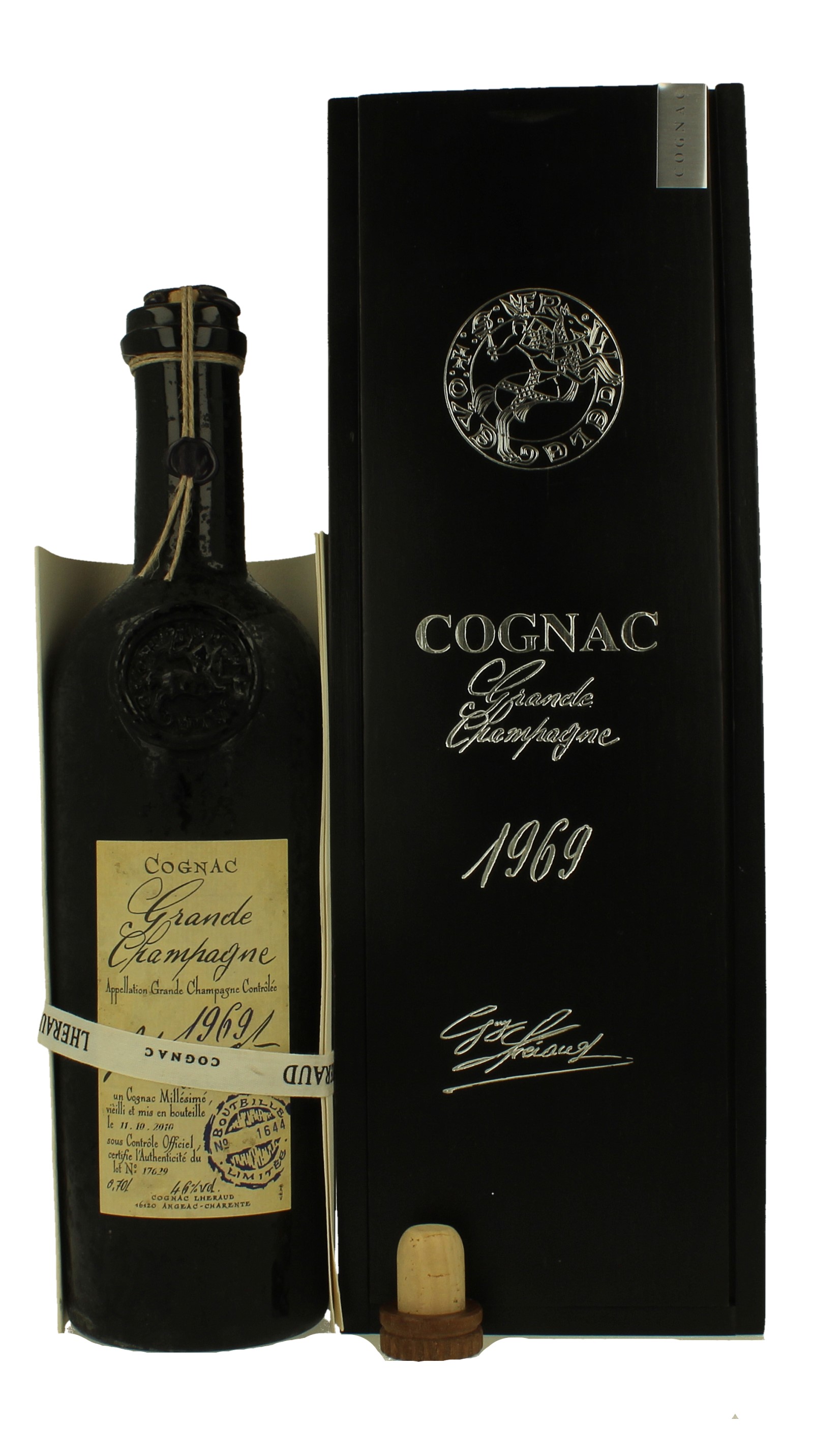 COGNAC LHERAUD Grande Champagne 1969 2010 70cl 46% OB- - Products - Whisky  Antique