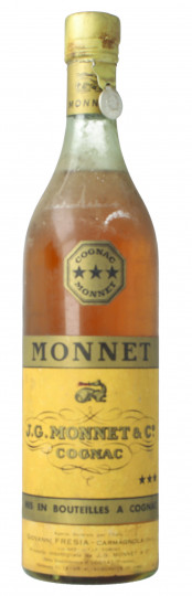 COGNAC MONNET 3 Star Bottled 1950 circa 75cl 40% OB