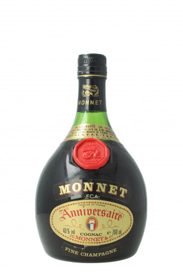 COGNAC MONNET Bot. in the  60'S /70's 75cl 40% ANNIVERSAIRE