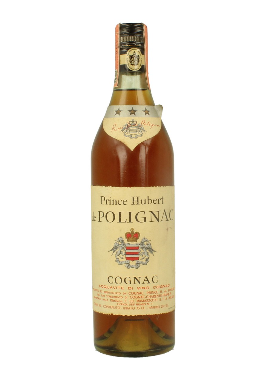 COGNAC PRINDE HUBERT DE POLIGNAC 3 STARS TALL BOTTLE 73 CL 40