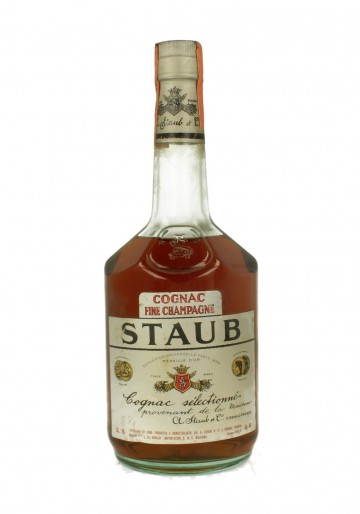 COGNAC STAUB  FINE CHAMPAGNE  75 CL 40 % BOTTLED IN THE 70'S 