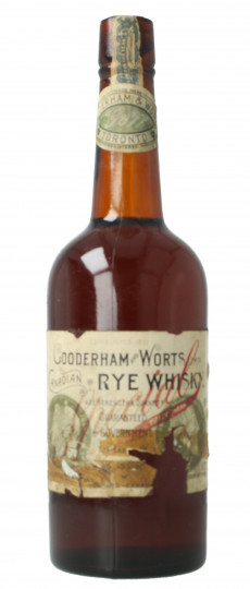 Cooderham Worts Rye Whiskey Toronto 1910-1940  circa 75cl OB  - we cannot warranty 100% autenticity