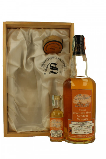 Dallas Dhu Speyside Scotch Whisky 18 Year Old 1978 1997 70cl 59.8% OB-cask 2629 Silent Still with Miniature 5cl