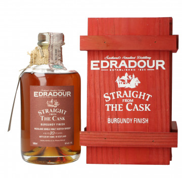 Edradour Highland Scotch Whisky 10 Years old 1993 2004 50cl 59% OB-Burgungy Finish