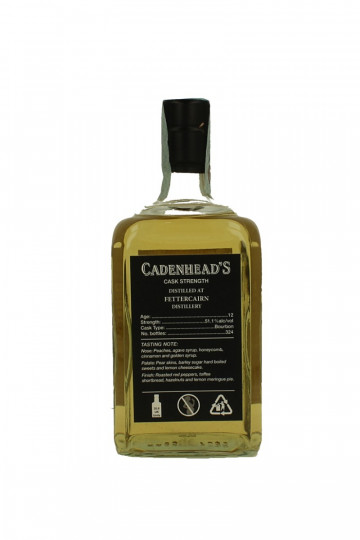 FETTERCAIRN 12 Years Old 70cl 51.1% Cadenhead's - Small Batch