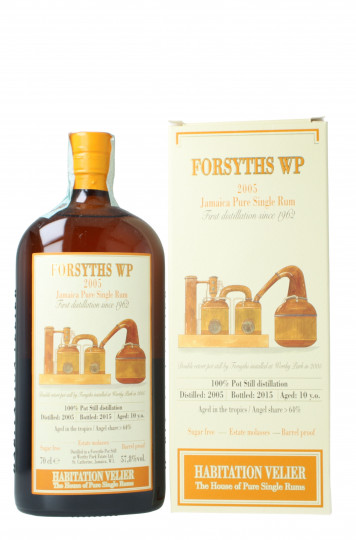 Forstyths W P Jamaica  Pure White Rum 10 Years old 2005 Bottled 2015 70cl 57.8% Habitation Velier