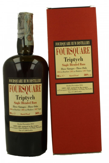 Foursquare Triptych Barbados Single Blended  Rum 9 Years Old Bottled 2016 70cl 56% Velier -3 Vintages