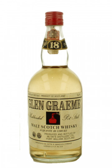 Glen Graeme Blended   Scotch Whisky 18 Year Old - Bot.70's-80's 75cl 40%
