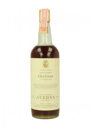 Glen Grant Speyside  Scotch Whisky 10 Year Old 1967 1978 75cl 86.8 proof Averys -