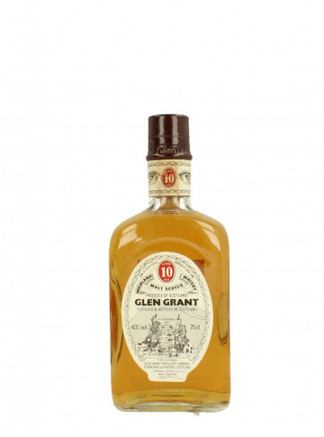 Glen Grant Speyside Scotch Whisky 10 Year Old - Bot.80's 75cl 43% OB- Square bottle