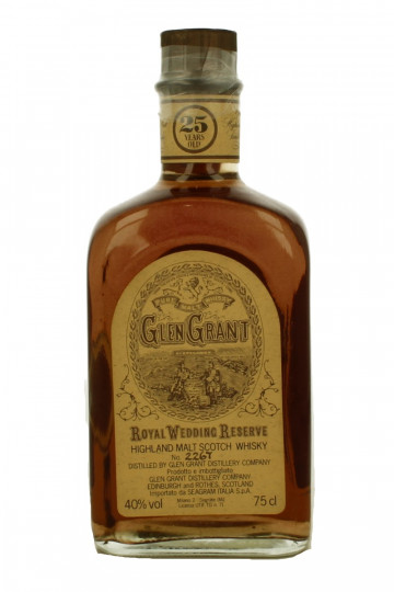 Glen Grant Speyside Scotch Whisky 25 Year Old Bottled 1977 75cl 40% OB- Royal Wedding
