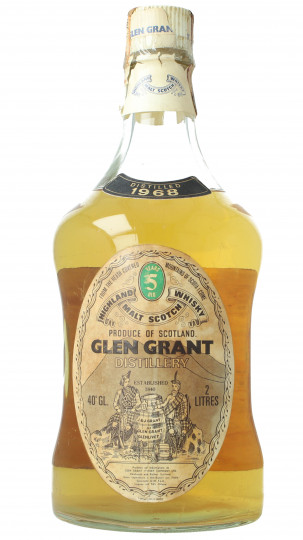 Glen Grant Speyside  Scotch Whisky 5 years old 1968 2 litres 40% OB