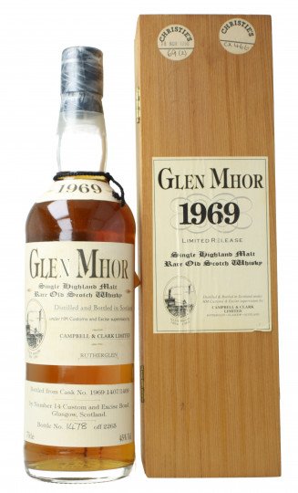 Glen Mhor Highland  Scotch Whisky 1969 70cl 45% Campbell & Clark Limited cask 1407/1409