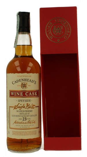 GLEN MORAY 23 Years Old 1992 2016 70cl 52% Cadenhead's - WINE CASK-Sauternes