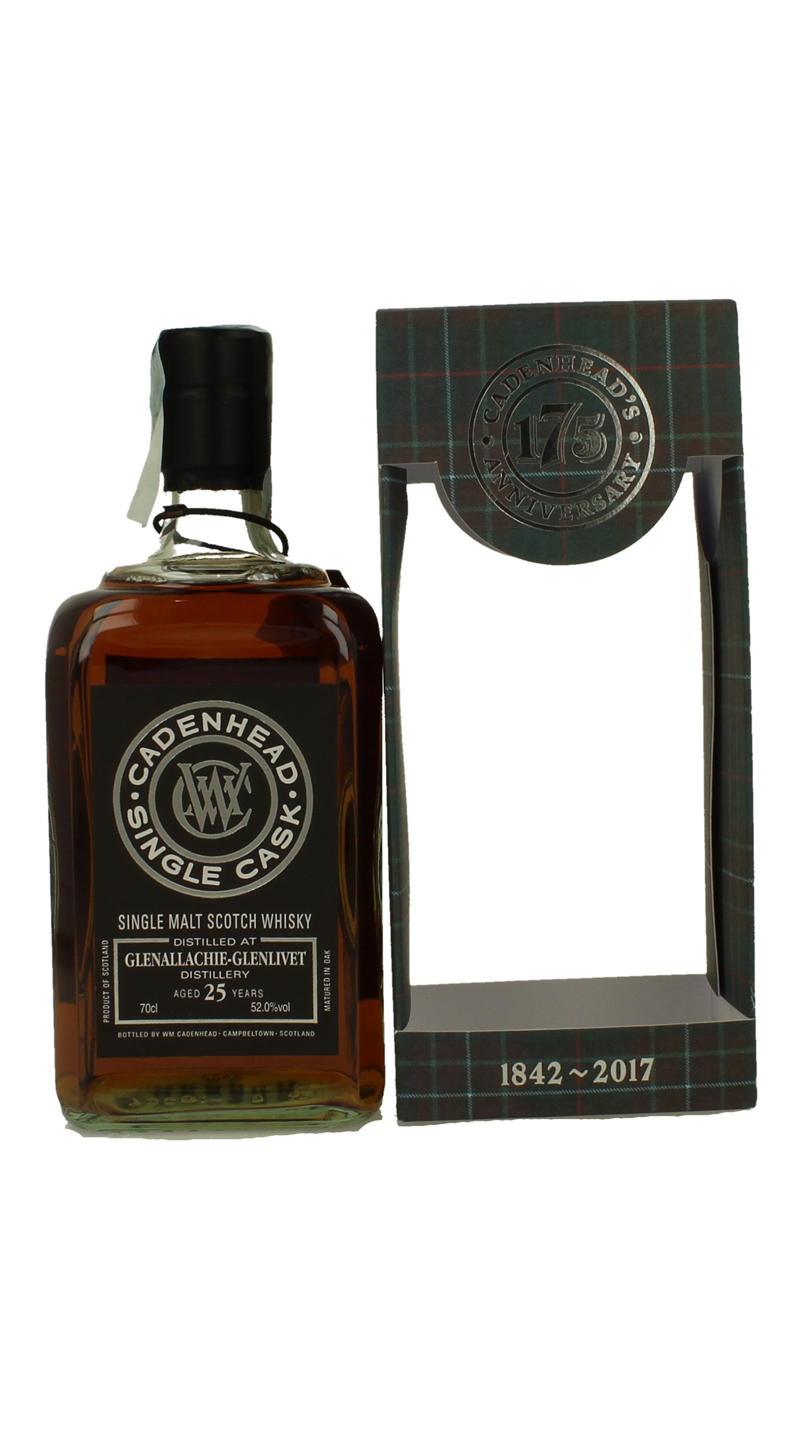 Glenallachie 25 Years Old 1992 2017 70cl 52% Cadenhead's - Single Cask 