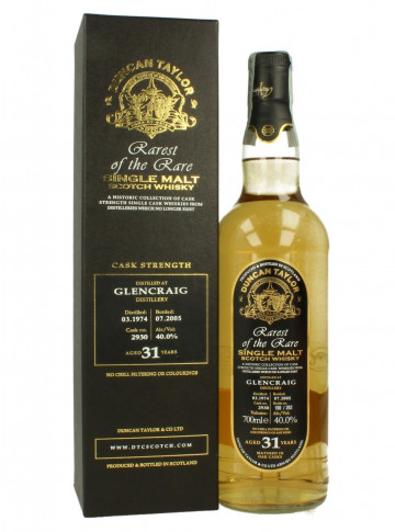 GLENCRAIG 31yo 1974 2005 40% Duncan Taylor - Rarest of the Rare #2390