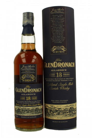 Glendronach Allardice highland Scotch Whisky 18 Years old Bottled 2009 70cl 46% OB  -