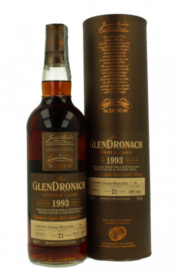 Glendronach Highland  Scotch Whisky 21 years old 1993 2014 70cl 58.1% SELECTED BY UNITED ITALIAN BLOGGERS -BEIJA FLOR AND SILVER SEAL Cask 35 Oloroso Sherry Butt