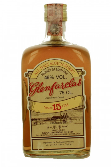 Glenfarclas Speyside  Scotch Whisky 15 Years Old - Bot.70's-80's 75cl 46% OB-Pinerolo Import very rare