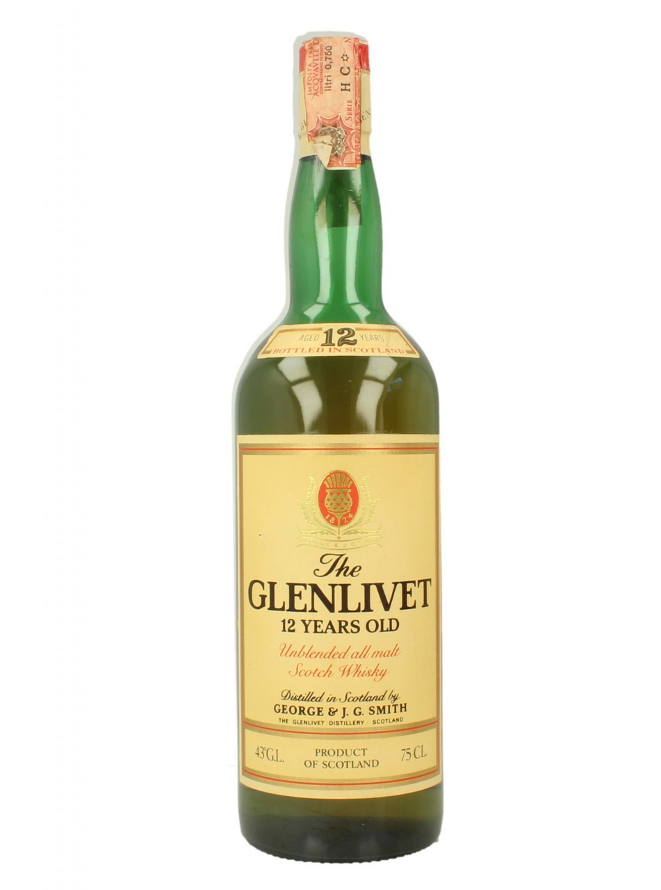 GLENLIVET 12yo Bot.70/80's 75cl 43% OB - Products - Whisky Antique ...