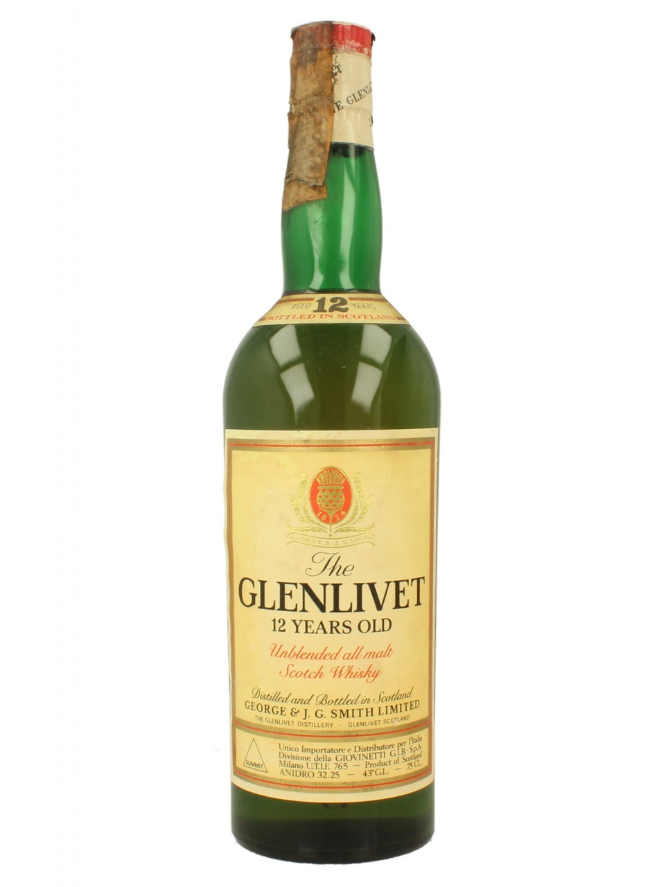 GLENLIVET 12yo Bot.70's 70cl 43% OB - Summit Imp. - Products - Whisky ...